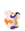 Gaia Mini Paper Vase by OCTAEVO: wavy abstract design in orange, gold, purple, and cream on white with logo below.