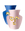 The Apollo Paper Vase by OCTAEVO comes in pink and blue with gold and white face designs for Mediterranean decor.