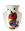 OCTAEVO Miró Paper Vase: White vase with bold black lines and vibrant red, blue, yellow, and green abstract shapes.