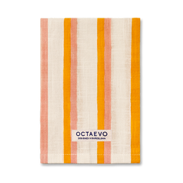 Riviera Servietten, breite Streifen (4er-Set) — Orange