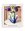 The Octaevo Amalfi Mini Paper Vase, with purple and white flowers, stands on a white table.