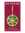 The Octaevo Bookmark Christmas Bauble is a gold and green geometric bookmark on a red holiday ornament card.