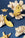 Octaevos Bookmark Sardine features yellow sardine and coral shapes with real white coral and starfish on blue.