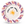 Cala Secreta Plate by Octaevo: white ceramic with a sun, handwritten text, and wavy pink and purple rim.