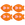 Four Fish Splash Coasters (Set of 4) by Octaevo, orange with pink hearts, arranged in two rows on transparent.