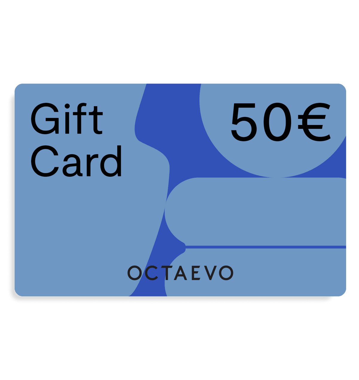 OCTAEVO Gift Card 50€ with abstract design, sent via email delivery.