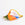 Octaevo Glass Conch Shell Sculpture with orange, green, blue, and white accents on a plain white background.