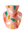 The OCTAEVO Hamsa Paper Vase features colorful and gold hand designs on a pink surface.