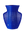 The Helio Paper Vase by OCTAEVO is a blue Mediterranean vase with evenly spaced circular perforations.