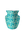 The OCTAEVO Icarus Mini Paper Vase features a handcrafted geometric Greek key design in teal, blue, and pink on white.