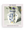 The OCTAEVO Jaime Hayon Paper Vase features a white base with blue and yellow abstract face design, truly unique.