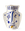 OCTAEVO Jaime Hayon Paper Vase with abstract blue and yellow face design in bold geometric style.