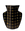 The OCTAEVO Lido Paper Vase features a black, gold grid and dots design on a white background.