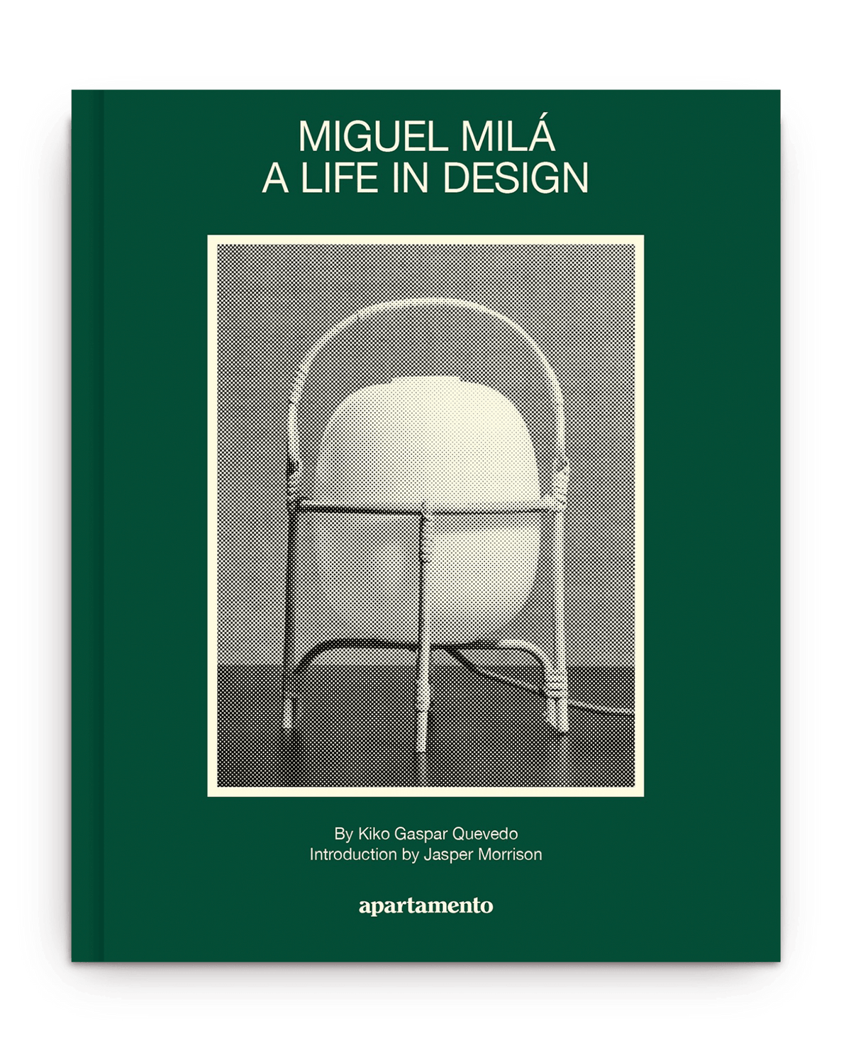OCTAEVOs Miguel Milá: A Life in Design book cover features Spanish modernist furniture on a green background.
