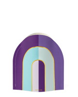 OCTAEVO's Riviera Arch Mini Paper Vase: a bold, colorful statement piece for unique and modern home decor.