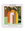 60s inspired: Paper Vase Riviera Arch by OCTAEVO, with pink flowers on a green and brown background.