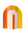 The OCTAEVO Paper Vase Riviera Arch features retro ‘60s arch designs in orange, pink, yellow, and cream on white.