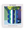 OCTAEVO Paper Vase Riviera Wave—blue, white & green scalloped design for a standout home decor accent.