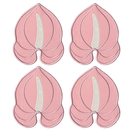 Pink Anthurium Coasters (Set of 4)