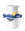 The OCTAEVO Salina Paper Vase features abstract blue waves, black stripes, and a yellow sun—ideal for Mediterranean decor.