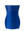 The Venus Paper Vase by OCTAEVO is a blue, handcrafted vase shaped like a human torso with gold nude line art.