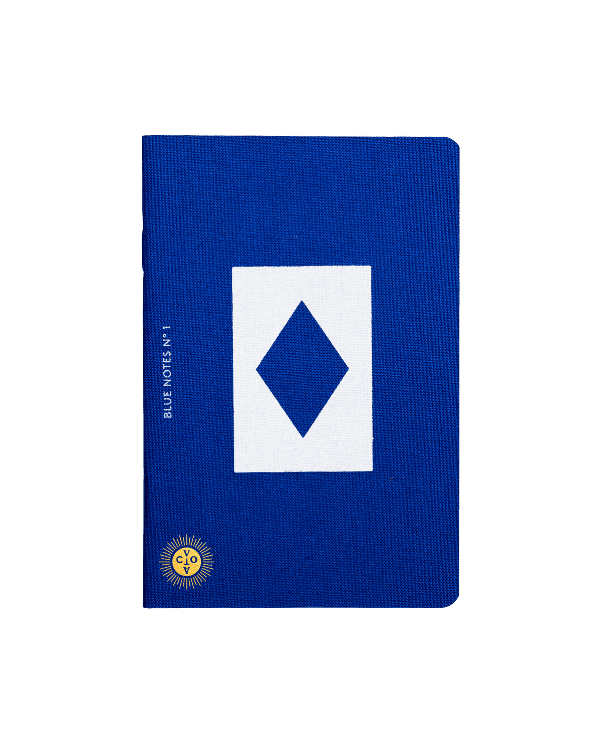 OCTAEVO Blue Passport Notes: Mediterranean blue notebook with a white rectangle diamond print on the cover.