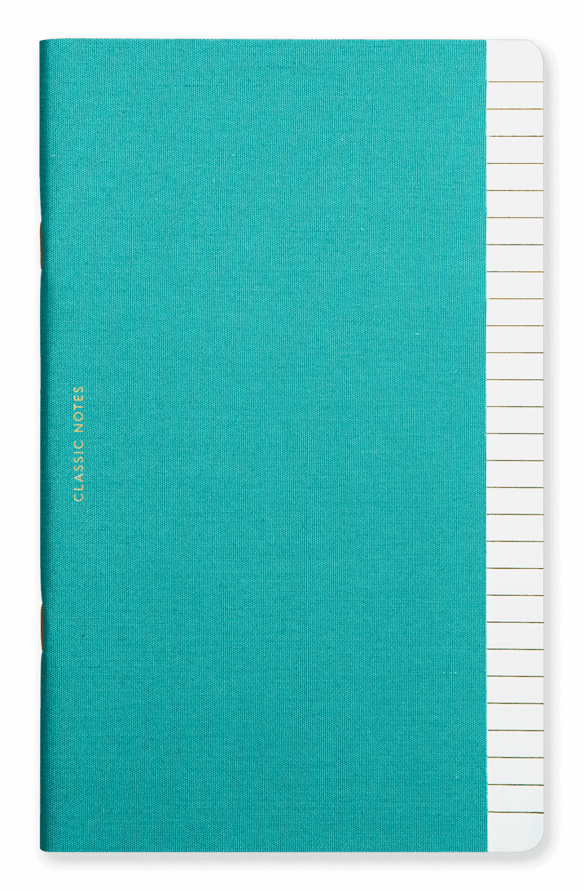 The OCTAEVO Classic Notes notebook in mint screen-printed cotton with gold lettering is a luxurious gift.