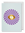 OCTAEVO Greeting Card Eye: unique card with a brass metal eye and purple spirals on a white background.