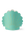 OCTAEVO Hera Mini Paper Vase: turquoise shell-shaped card with gold lines, inspired by Mediterranean vases.