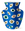OCTAEVO Nazar Paper Vase in blue with white, pink, and gold eye patterns on a transparent background.