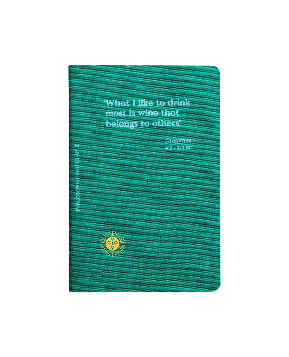 OCTAEVO Philosophy Passport Notes Box of 3: notebooks with Mediterranean wisdom like Diogenes quote on wine.