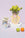 Two Octaevo Picnic Paper Vases with flowers, an apple, and orange on lilac gingham with a pale purple backdrop.