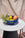 Sicilia Ceramic Basket by Octaevo in blue