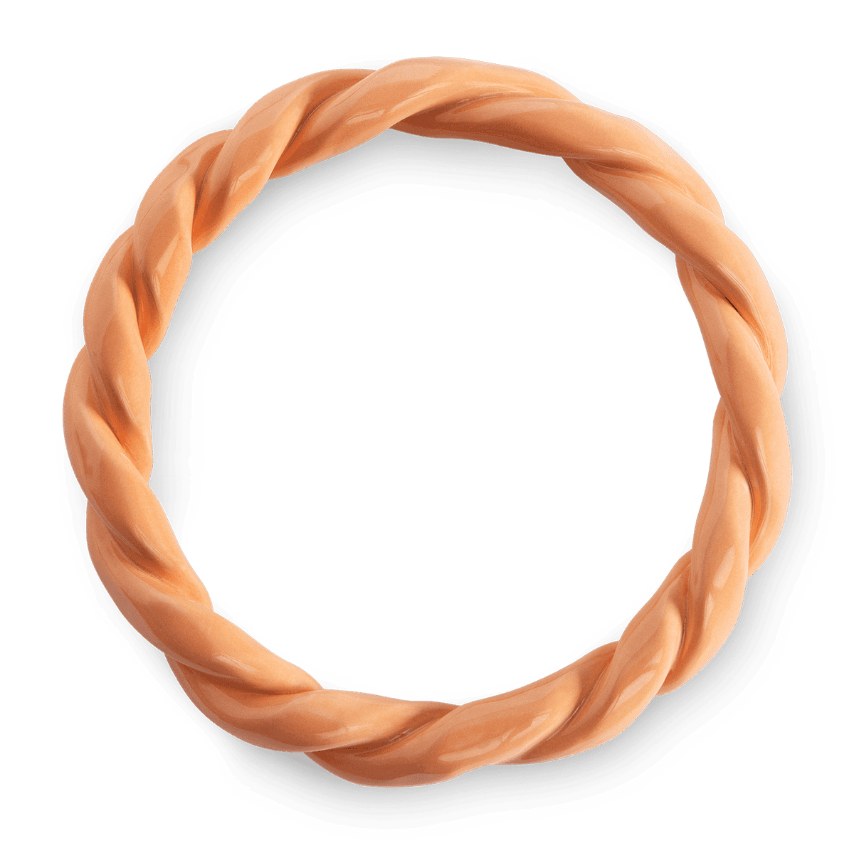An orange Sicilia Ceramic Trivet by OCTAEVO shown against a white background, featuring a decorative design.